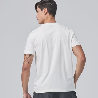 NCAA基本涼感變形蟲棉T-白2