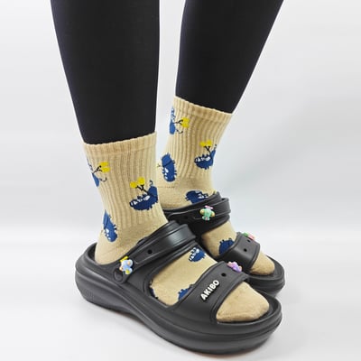 AKIBO多彩飛機款洞洞鞋扣(五件組)