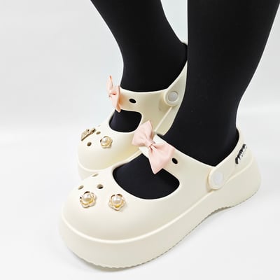 AKIBO珍珠花卉款洞洞鞋扣 (九件組)