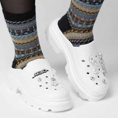 AKIBO珍珠愛心款洞洞鞋扣 (十件組)6