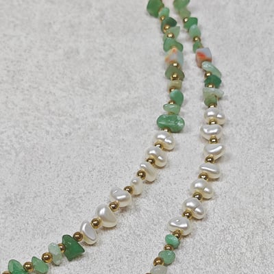 AKIBO翡翠珠石包包手機掛繩-翡翠綠(女款、天然石) / 內附AKIBO品牌手機掛片1個8