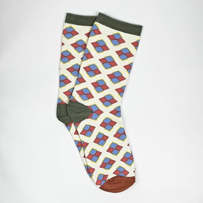 AKIBO花漾幾何中筒襪(兩件組)-中性款