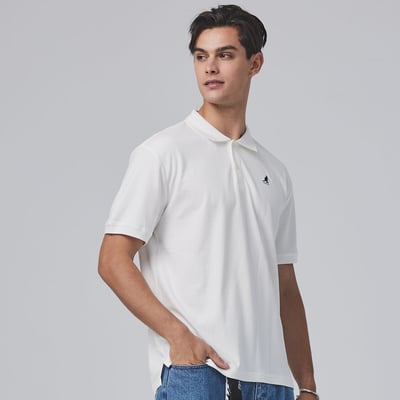 KANGOL袋鼠針織經典POLO衫-白4