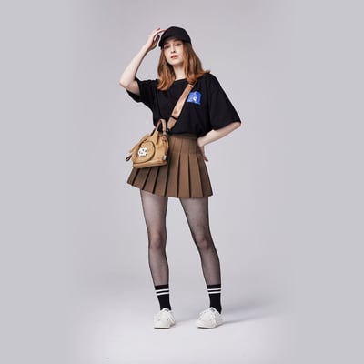 NCAA北卡羅來納大學UNC經典Logo水桶包-卡其4