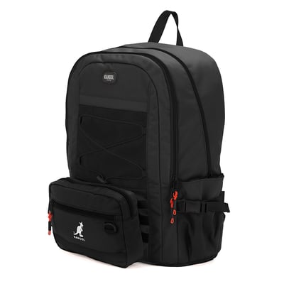 KANGOL袋鼠多功能後背包-黑(男女共款)1