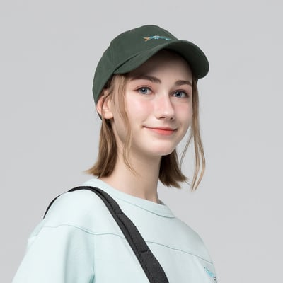 Angelia&Pets精緻刺繡動物老帽-橄欖(男女共款)1