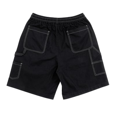 KANGOL袋鼠中性水洗五分褲-黑2