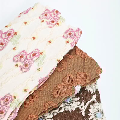 AKIBO秋日森語花影中筒襪(三件組)-女款