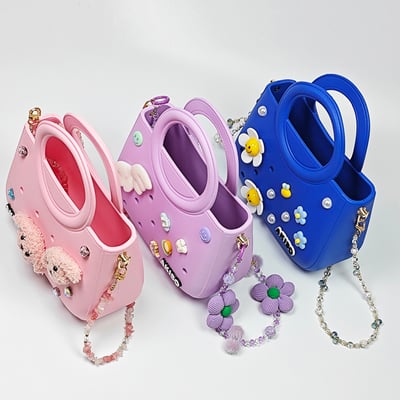 【買1送1】AKIBO滿月包-薰衣紫/珠光雪羽背帶 (肩背手提洞洞包。中性款、輕量、防水) / 內附AKIBO品牌鞋扣1個。現在買再送鞋扣組(不挑款)13