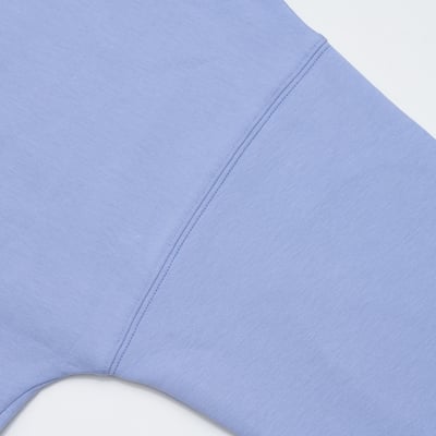 KANGOL袋鼠女款小Logo圓領T-藍9