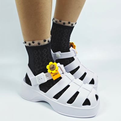 AKIBO輕量羅馬鞋-牛奶白(女款、雲朵感、輕量、兩穿、防水)  / 內附AKIBO品牌綁帶一組1