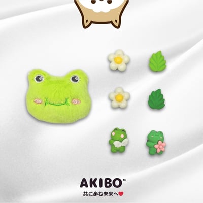 AKIBO青蛙王子款洞洞鞋扣(七件組)1