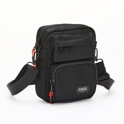 KANGOL袋鼠側背尼龍相機包-黑(男女共款)6