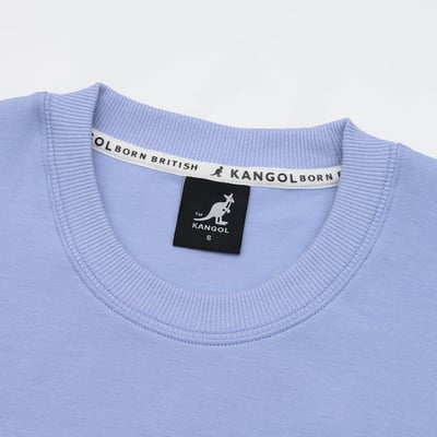 KANGOL袋鼠女款小Logo圓領T-藍8