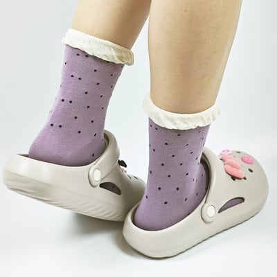 【買1送1】AKIBO泡芙洞洞鞋-質感灰(女款、雲朵感、輕量、兩穿、防水) / 內附AKIBO品牌鞋扣1個。現在買再送鞋扣組(不挑款)14