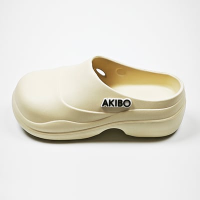 【買1送1】AKIBO清新穆勒鞋-牛奶白(女款、輕量、耐走、防水) / 內附AKIBO品牌鞋扣1個。現在買再送鞋扣組(不挑款)11