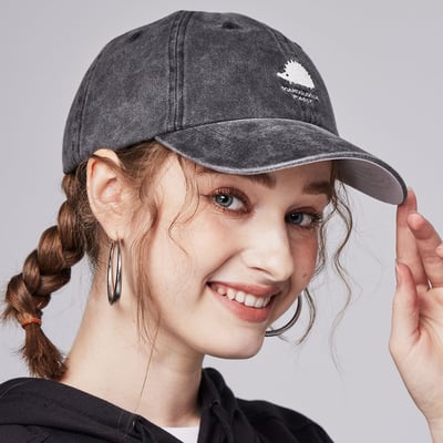 SCANDINAVIAN FOREST北歐小刺蝟水洗刺繡復古經典老帽-水洗黑1