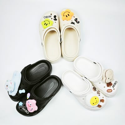 【買1送1】AKIBO餅乾洞洞鞋(二代)-牛奶白(中性款、輕量、耐走、兩穿、防水) / 內附AKIBO品牌鞋扣1個。現在買再送鞋扣組(不挑款)17