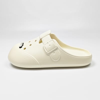 【買1送1】AKIBO布丁洞洞鞋-牛奶白(女款、寬楦、雲朵感、輕量、耐走、防水) / 內附AKIBO品牌鞋扣1個。現在買再送鞋扣組(不挑款)15