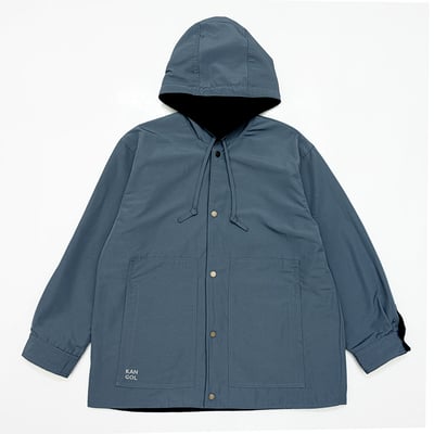 KANGOL袋鼠中性雙面燈芯絨防潑水外套-深藍(男女共款)10