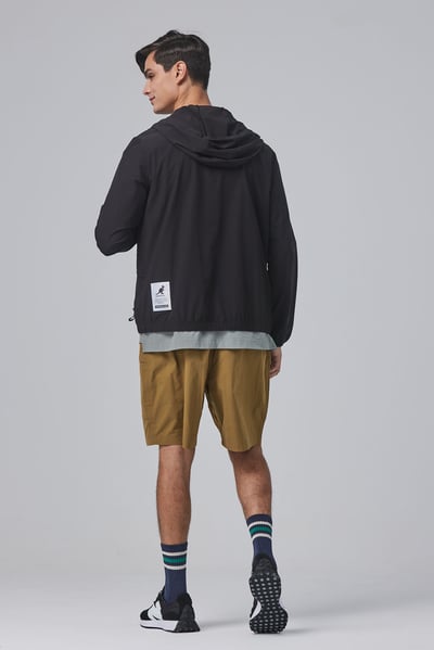 KANGOL抗UV防曬風衣外套-黑6