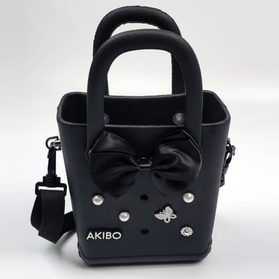 AKIBO珍珠蝴蝶款洞洞鞋扣 (六件組)