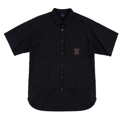 NCAA哈佛大學Harvard織標工裝襯衫-黑5