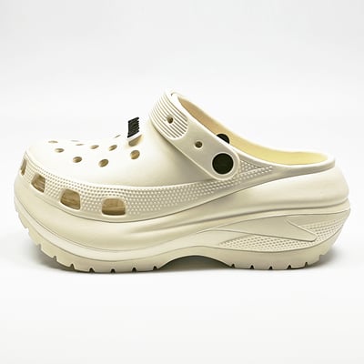 【買1送1】AKIBO老爹洞洞鞋-奶油白(女款、7公分厚底增高、寬楦、輕量、兩穿、防水) / 內附AKIBO品牌鞋扣1個。現在買再送鞋扣組(不挑款)16