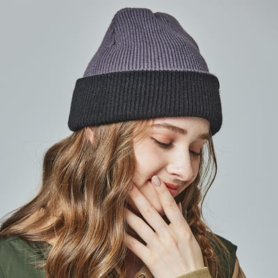 SCANDINAVIAN FOREST北歐小刺蝟雙面保暖針織毛帽-低調灰4