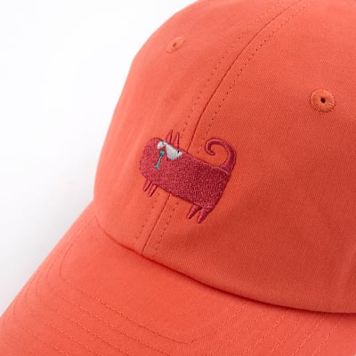 Angelia&Pets精緻刺繡動物老帽-橘(男女共款)7