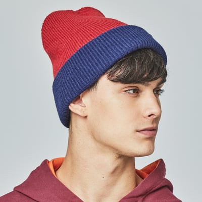 SCANDINAVIAN FOREST北歐小刺蝟雙面保暖針織毛帽-酒紅