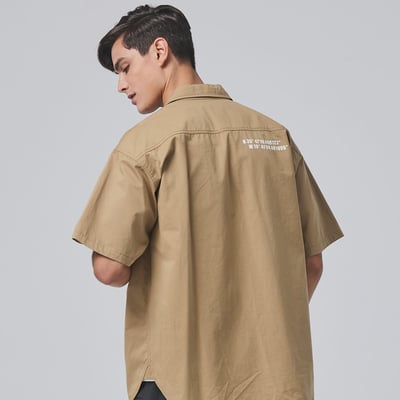 NCAA密西根大學Michigan織標工裝襯衫-卡2