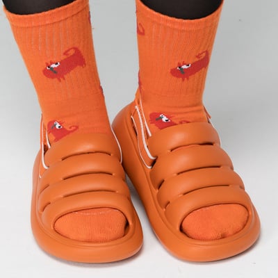 Angelia&Pets兩穿拖鞋-橘(女款、雲朵感、輕量、兩穿、防水)1