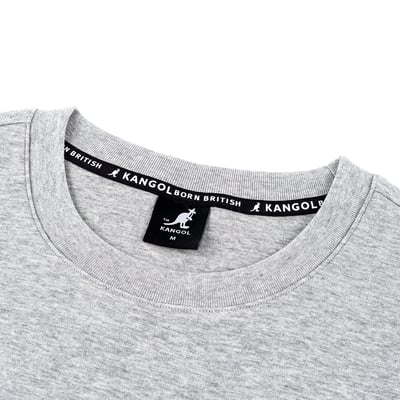 KANGOL女款寬版仿舊短T-灰3