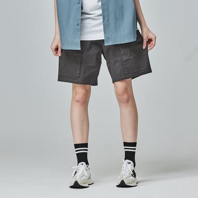 KANGOL袋鼠工裝多口袋短褲-鐵灰1