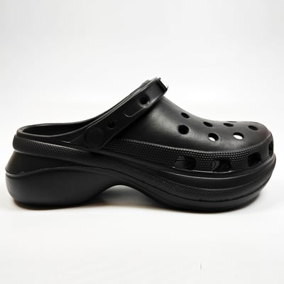 【買1送1】AKIBO厚底洞洞鞋-經典黑(女款、6公分厚底增高、寬楦、輕量、兩穿、防水) / 內附AKIBO品牌鞋扣1個。現在買再送鞋扣組(不挑款)15