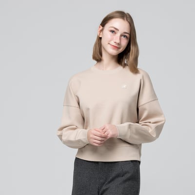 KANGOL袋鼠女款小Logo圓領T-卡其4