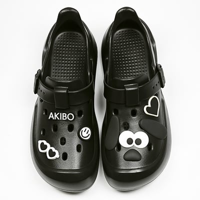 AKIBO微笑萌犬款洞洞鞋扣(七件組)