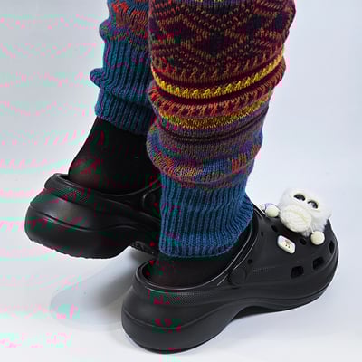 【買1送1】AKIBO厚底洞洞鞋-經典黑(女款、6公分厚底增高、寬楦、輕量、兩穿、防水) / 內附AKIBO品牌鞋扣1個。現在買再送鞋扣組(不挑款)12