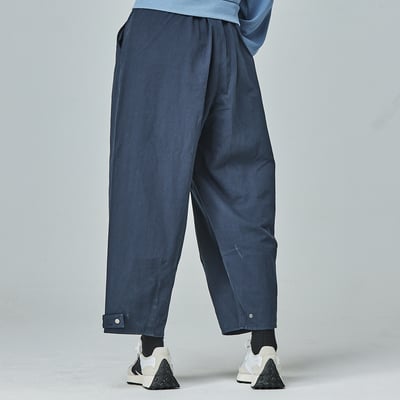 KANGOL袋鼠個性氣球長褲-深藍4