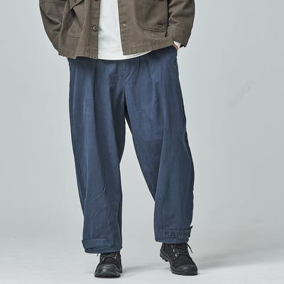 KANGOL袋鼠個性氣球長褲-深藍1