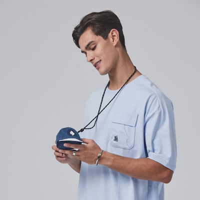 CHOOP防潑水撞色小帽包(第二彈)-牛仔藍3