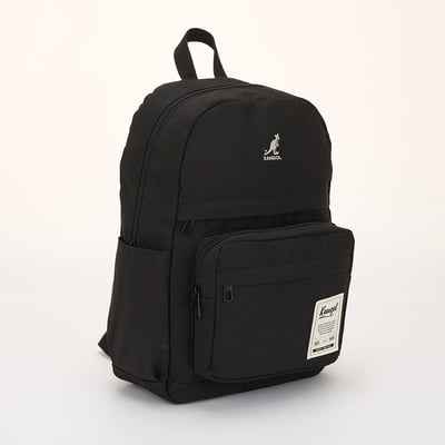 KANGOL袋鼠基本後背包-黑(男女共款)6