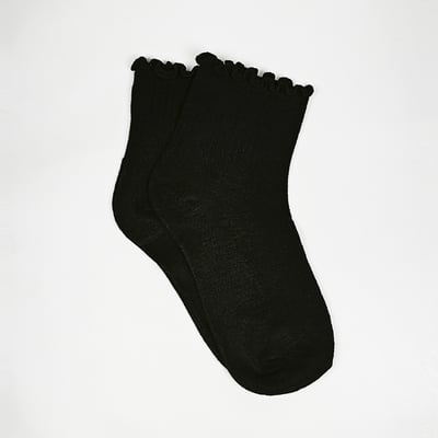 AKIBO氣質捲邊短筒襪(三件組)-女款14