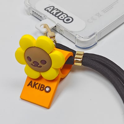 AKIBO經典6MM手機掛繩-經典黑(可調節、中性款、輕量、尼龍) / 內附AKIBO品牌手機掛片1個5
