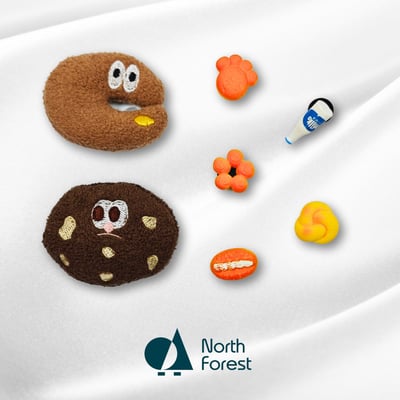 奶油麵包款洞洞鞋扣(七件組)