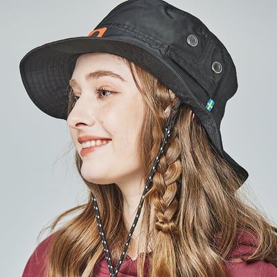 SCANDINAVIAN FOREST北歐小刺蝟戶外漁夫帽-百搭黑