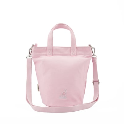 KANGOL帆布側背包-粉5