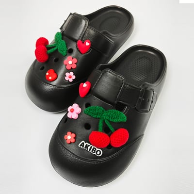 AKIBO櫻桃戀曲款洞洞鞋扣 (九件組)4