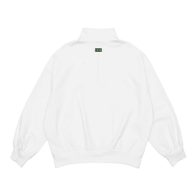 KANGOL袋鼠小Logo女款半開襟上衣-白6